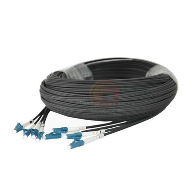 Butterfly 4 Cores Outdoor FTTH Fiber Optic Drop Cable SM LC UPC Patch Cord 100M