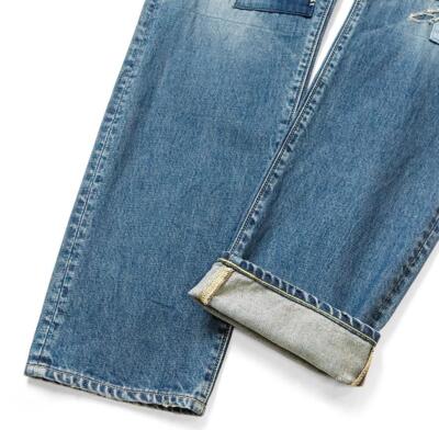 Pre-owned Kapital 14oz Denim 5p Pants Monkey Cisco Dixie Remake In Blue