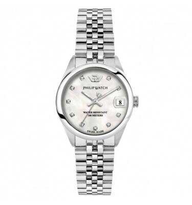 Часы Philip Watch Caribe r8253597619 Nacre Womens 1 7/32in Diamonds New