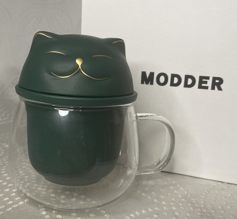 MODDER KAWAII 12 oz. Glass Cup w/ Tea Infuser &
