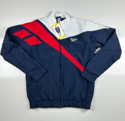 Reebok Men's Embroidered Logo Classics Lightweight Woven Track Jacket