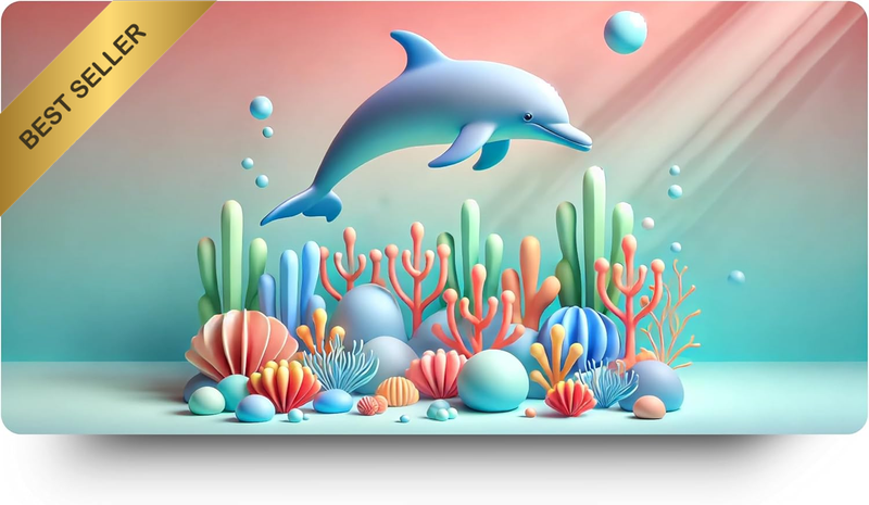 Kids Fantasy Desk Mat & Mouse Pad 60×30 Cm – Large Laptop Mat for Kids, Smooth S