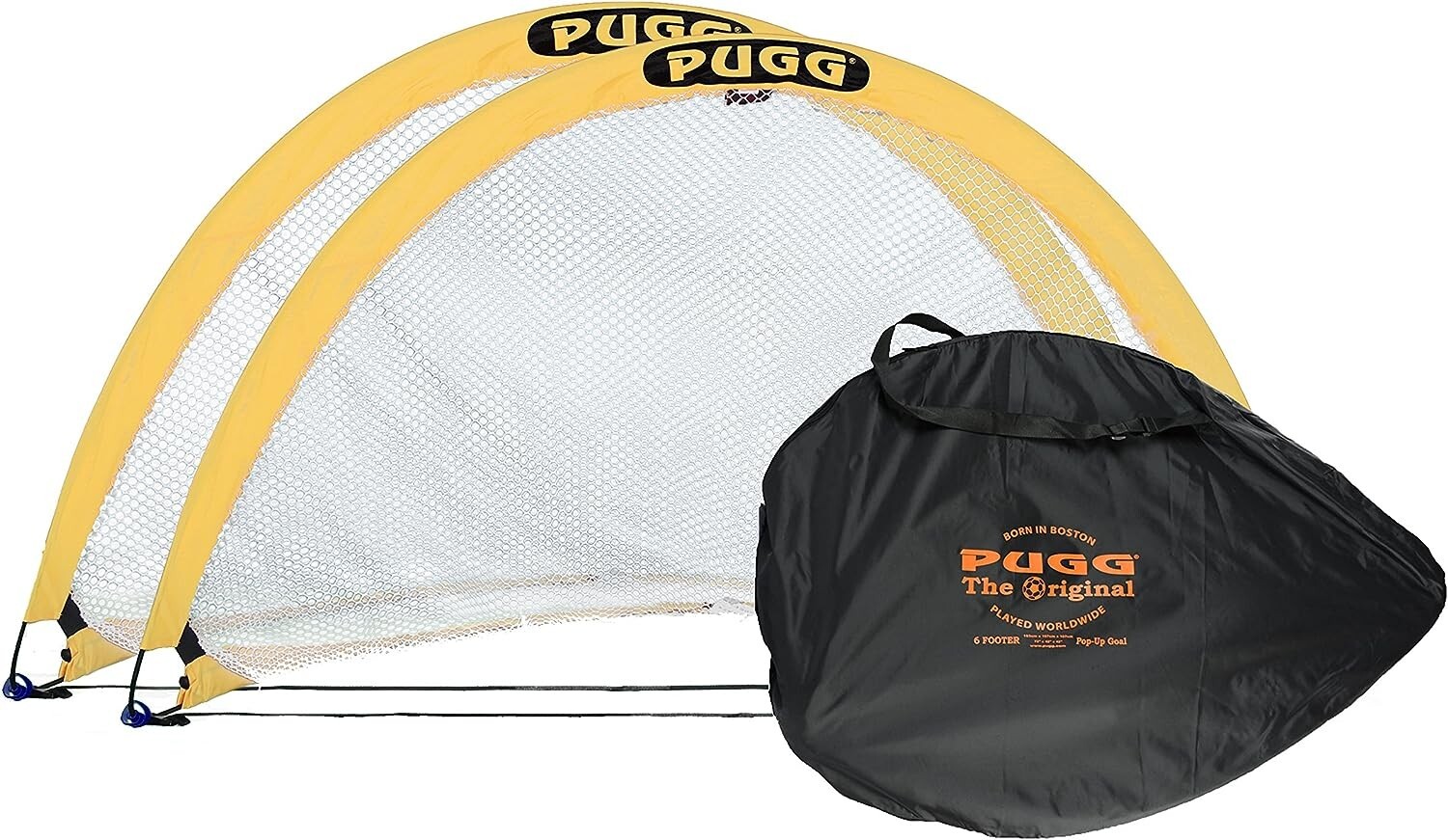 Pugg ポータブルゴール　サッカーフットサル Amazon | PUGG 6フィート ポータブルサッカーゴールセット - 6個