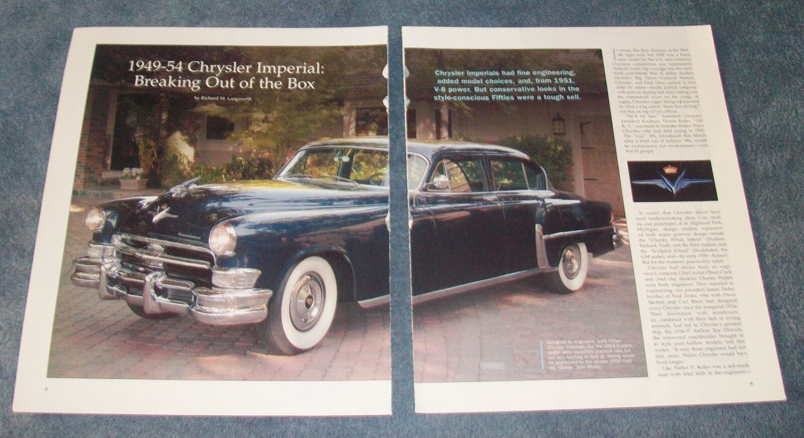 1949-54 Chrysler Imperial History Info Article &ldquo;Breaking Out of 