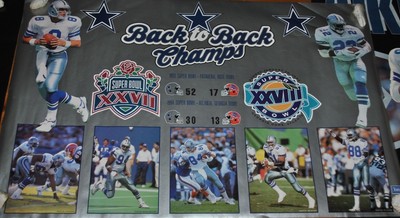DALLAS COWBOYS SUPERBOWL XXVIII VINTAGE SET POSTERS # 1191 & 4283 + FREE POSTER