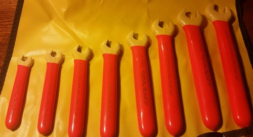 8 pc Cementex IBEWS Insulated Open End Wrenches  3/8