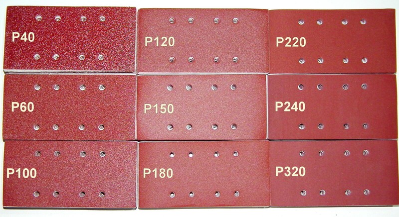 SchleifblÃ¤Tter FÃ¼R Schwingschleifer 115x230 Mm 1-25 StÃ¼Ck Schleifstreifen 8 Loch