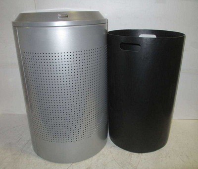 Rubbermaid Silhouettes Silver Metallic Round Receptacle DRR2-4P