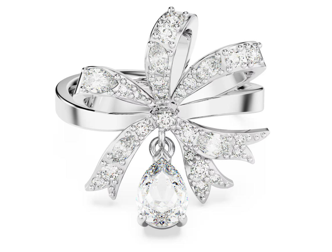 Swarovski - Hyperbola cocktail ring - Bow, Small,White Swarovski - Hyperbola cocktail ring - Bow, Small,White