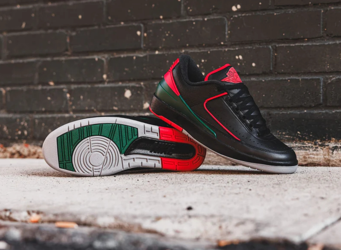 AIR JORDAN 2 RETRO LOW ブラック/レッド/グリーン Jordan Air Jordan 2 Retro Low – DTLR