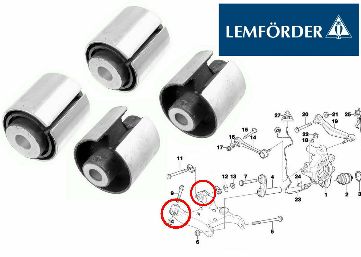 Set of Rear Control Swing Arm Bushes for BMW 5 6 Series X5 LEMFORDER eBay