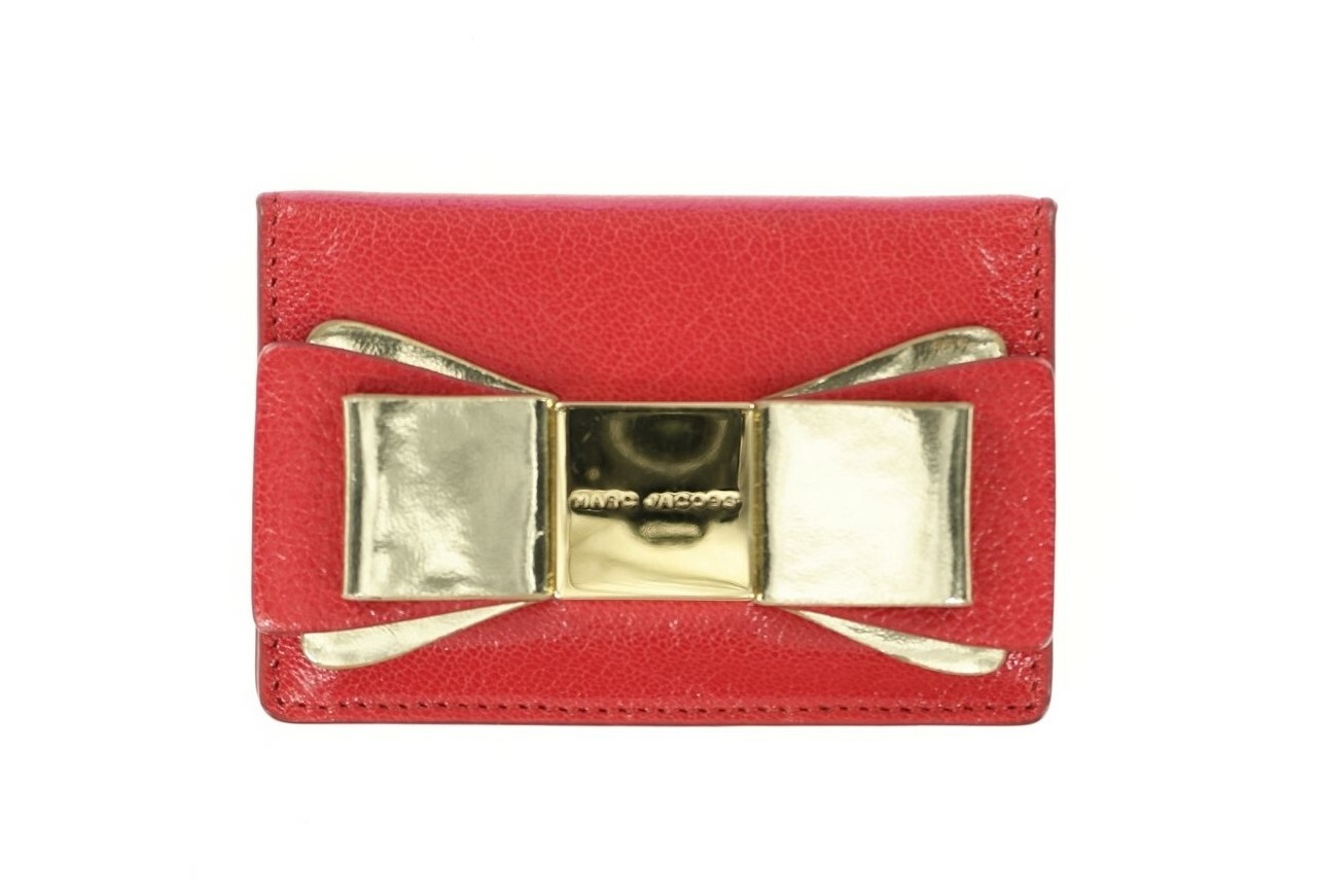 MARC JACOBS Women's red Mini Credit Card Holder 134431
