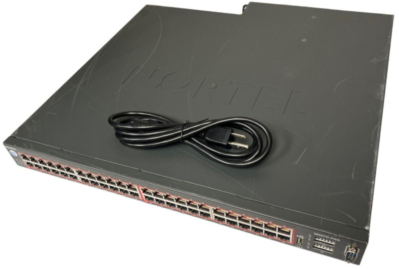 Nortel 5650td-pwr 48-port Poe Switch Al1001a13-e5 + 2 X Psu - Reset W/ Warranty!