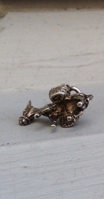 MEXICO BURRO DONKEY With BASKETS - Vintage Sterling Large Charm