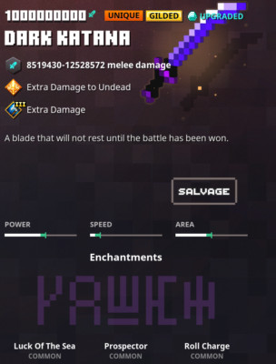 Minecraft Dungeons - Dark Katana Unique Gilded (Xbox)(PS4)(Switch)(PC)