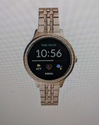 Fossil Gen 5E 42mm Case with Link Band Smart Watch for Women - Rose Gold-Tone...