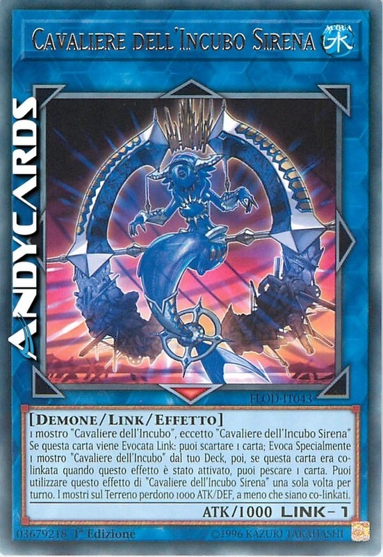 Cavaliere Dell'Incubo Sirena (Knightmare Mermaid) â¢ Rara â¢ Flod It043 Yugioh!