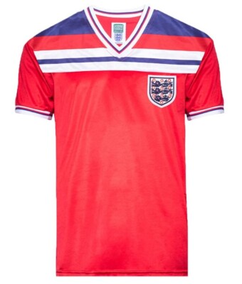 England 1982 World Cup Finals Retro Away Shirt Score Draw Euro 2020 Medium UK!