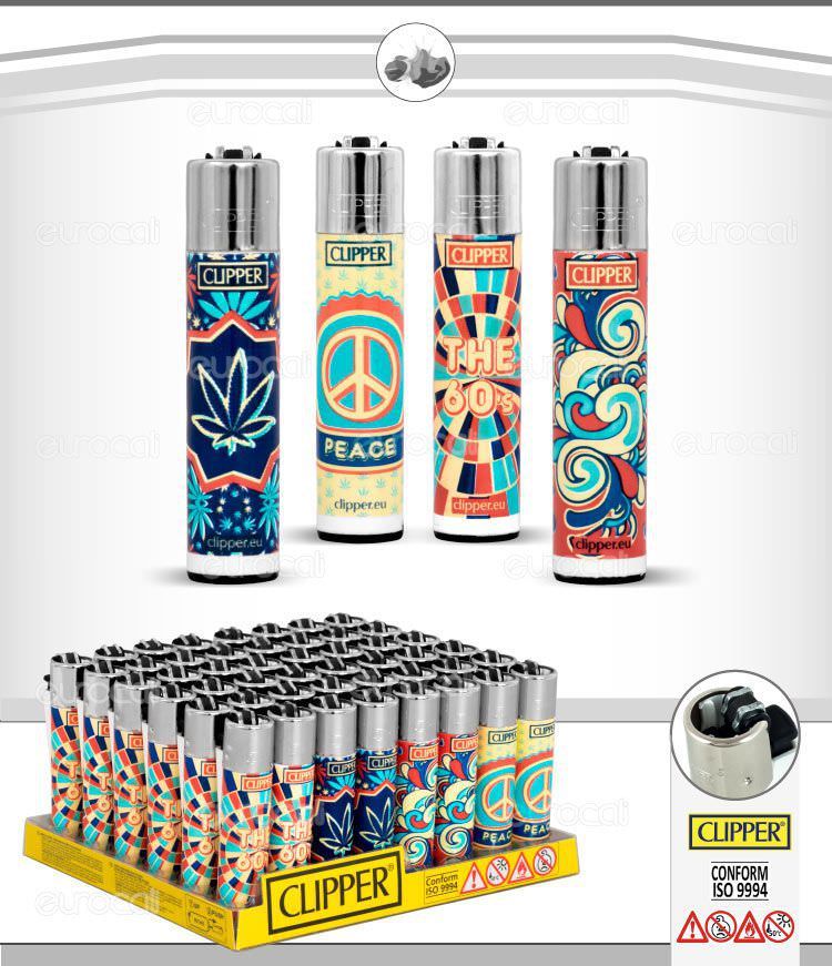 Confezione 48 Pz Accendini Ricaricabili Clipper The60s Limited Edition dfh