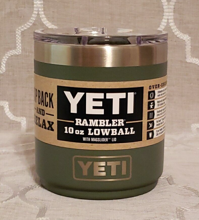 YETI 10 oz CAMP GREEN Lowball 2.0 Tumbler - with Magslider