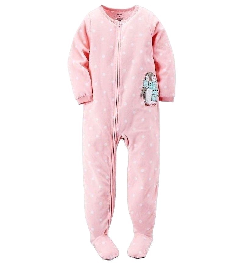 

CARTERS GIRLS 1 ШТ. ПИНГВИН В ГОРОТОК ОДЕЯЛО ДЛЯ НОГ ФЛИСОВАЯ ПИЖАМА 5, Peach multi