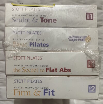 Stott Pilates Matwork Series Basic Pilates, Flat Abs, Firm, Sculpt Tone 4 VHS