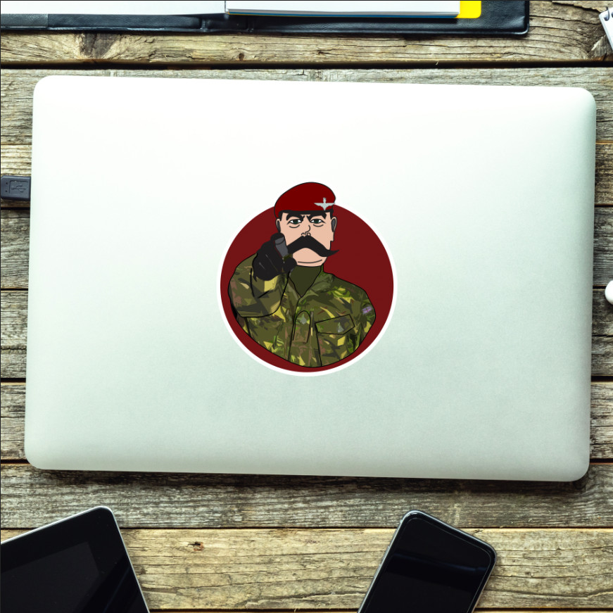 Parachute Regiment Waterproof Sticker, TRF Design - Picture 3 of 5