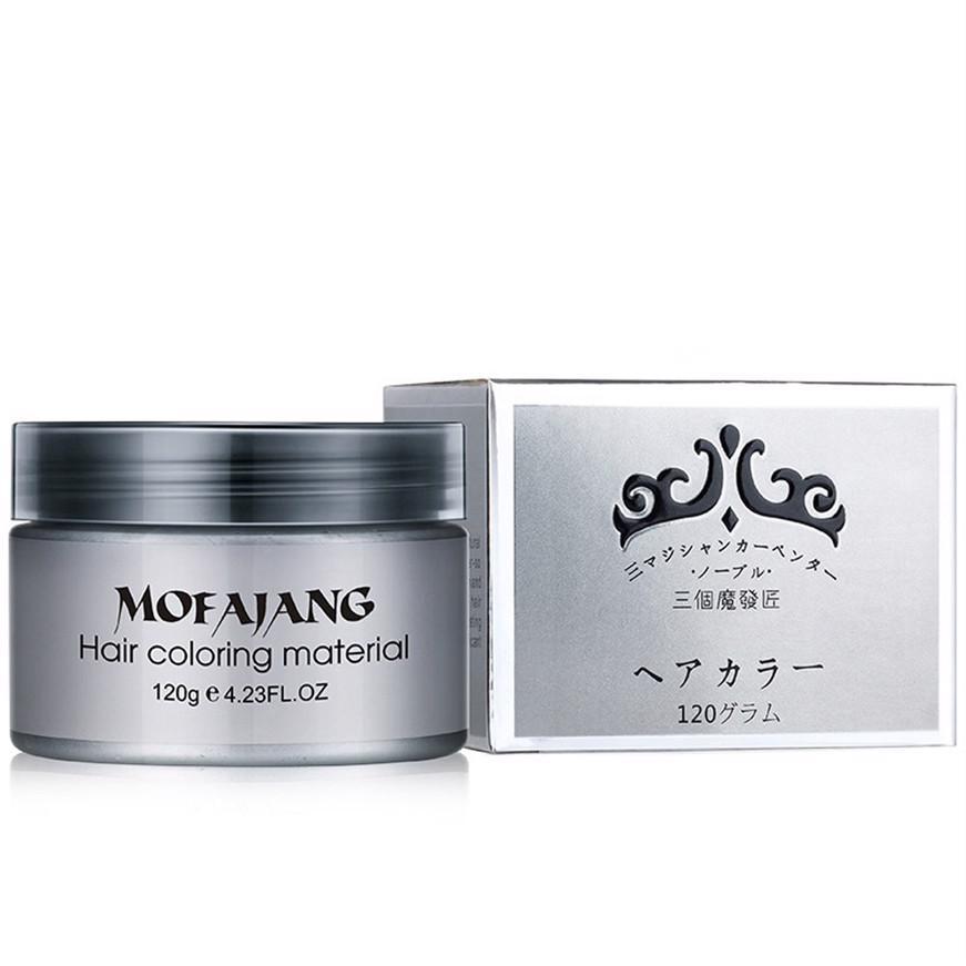 Colored Wax Gray Hair Dye Molding Paste Silver Grey Styling Cream