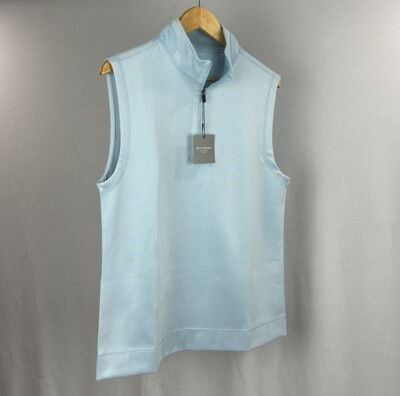 HICKEY FREEMAN Golf Vest Men's Medium Blue Full 1/4 Zip Polyester MSRP $99.5 NWT