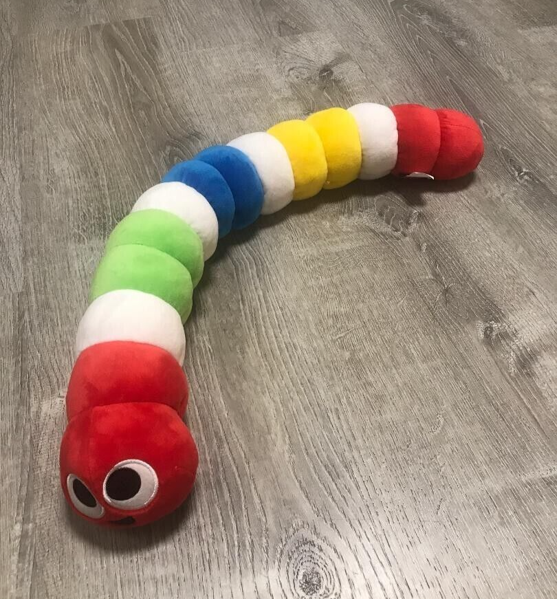 Slither.io: Snake Worm Plush - Multicolored Rainbow -Stuffed Bendable Animal 24