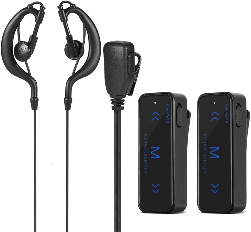 Two Way Radio Earpiece,2Pcs 400-470Mhz Mini Walkie Talkie 2-Way Radio Transceive