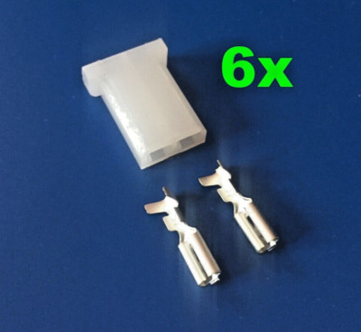 6x Bosch D-Jetronic Injector Connector & Terminals BMW Mercedes Porsche Volvo