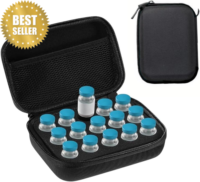 Travel Insulin Vial Cooler Storage Organizer Case | 15 Slots Fridge Protector fo