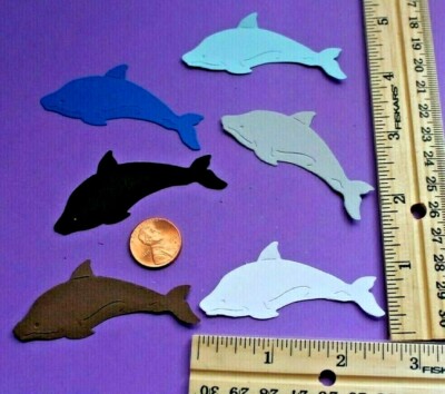 10 WHALE cardstock paper die cut embellishments scrapbook / card making