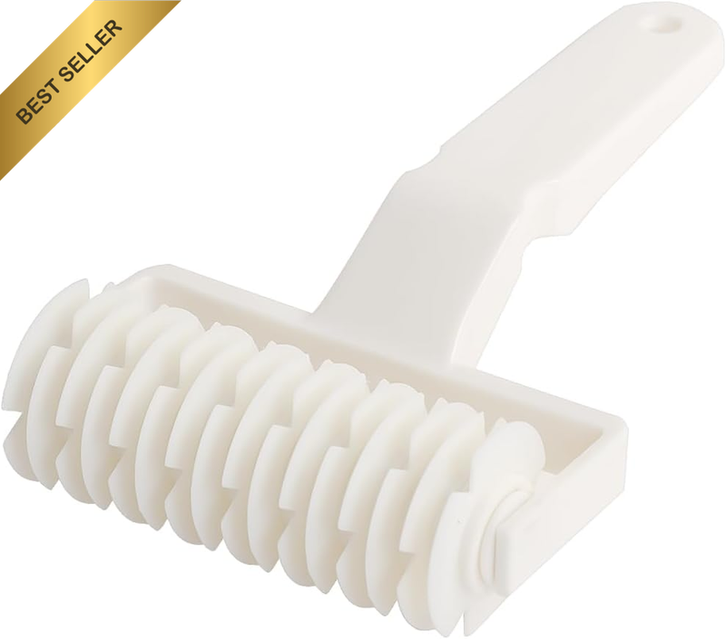 Pizza Lattice Roller, 1 Pcs White Plastic Hobbing Kitchen Bakery Baking Tool for