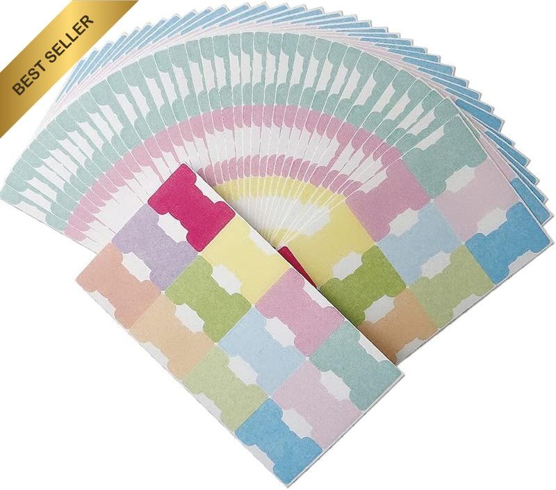 480 PCS Pastel Writable Index Tabs, 40 Sheets Smudge-Free Thickened Paper Tape F