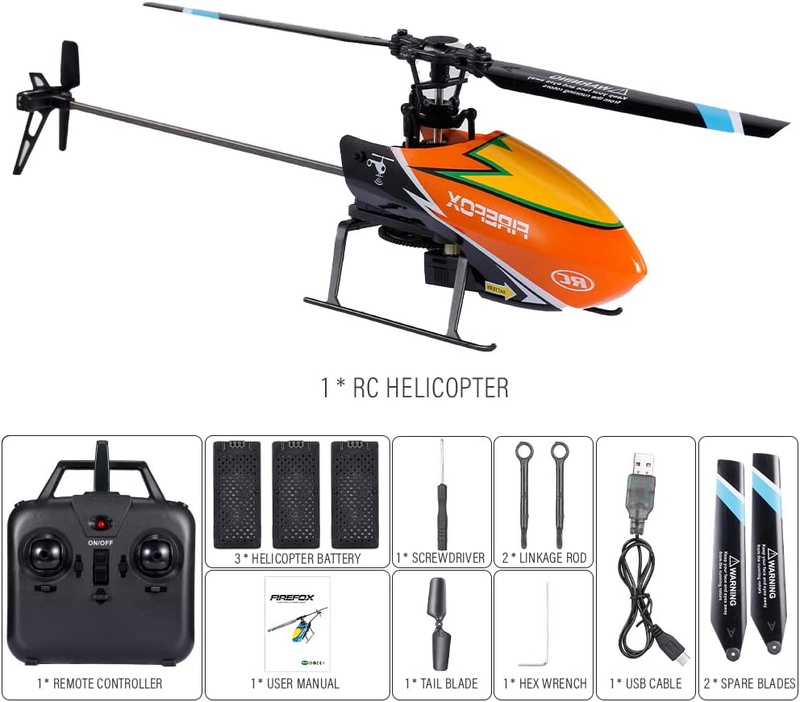 C129 RC Helicopter for Adults and Kids, 4 Channel 2.4Ghz Remote Control Helicopt
