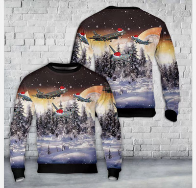 US Air Force McDonnell Douglas KC-10 Extender Ugly Christmas Sweater Xmas Gift