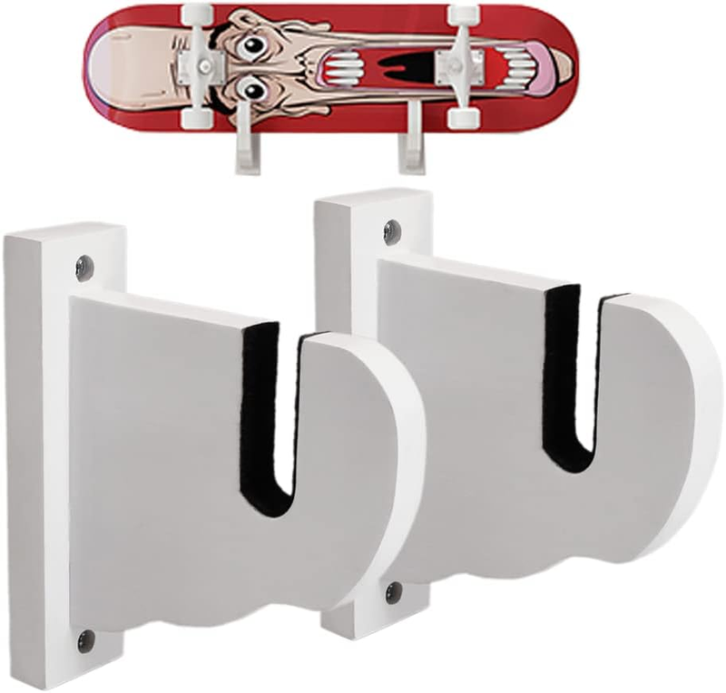 Skateboard Wall Mount Skateboard Display Rack Longboard Skis Hanger White New