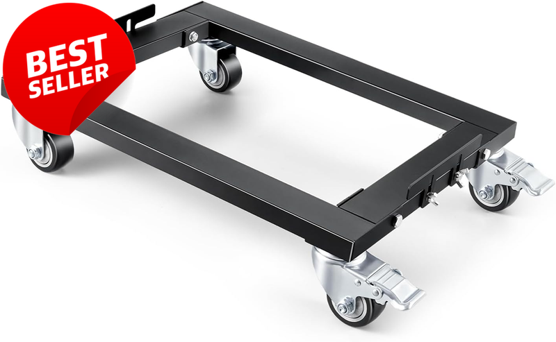 Furniture Dolly 24x16 Heavy Duty 1800lb Steel Frame 4 Wheels Brakes - US