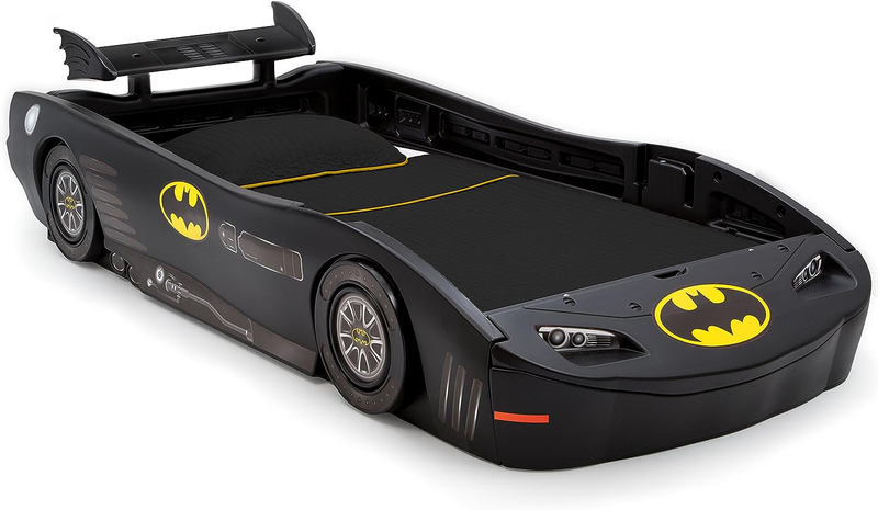 Batmobile Race Car Bed DC Batman Kids Car Furniture Guardrail Racing Wheels