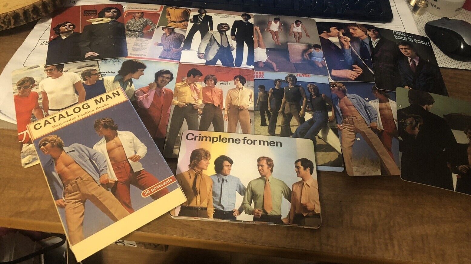 RANDOM HOUSE 1970'S CATALOG MAN POSTCARDS OPEN BOX MISSING 4