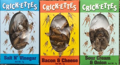 Hotlix Crick-ettes 3 Flavor Gift Set - 24 PACK - Insects Bugs Crickets Snacks!