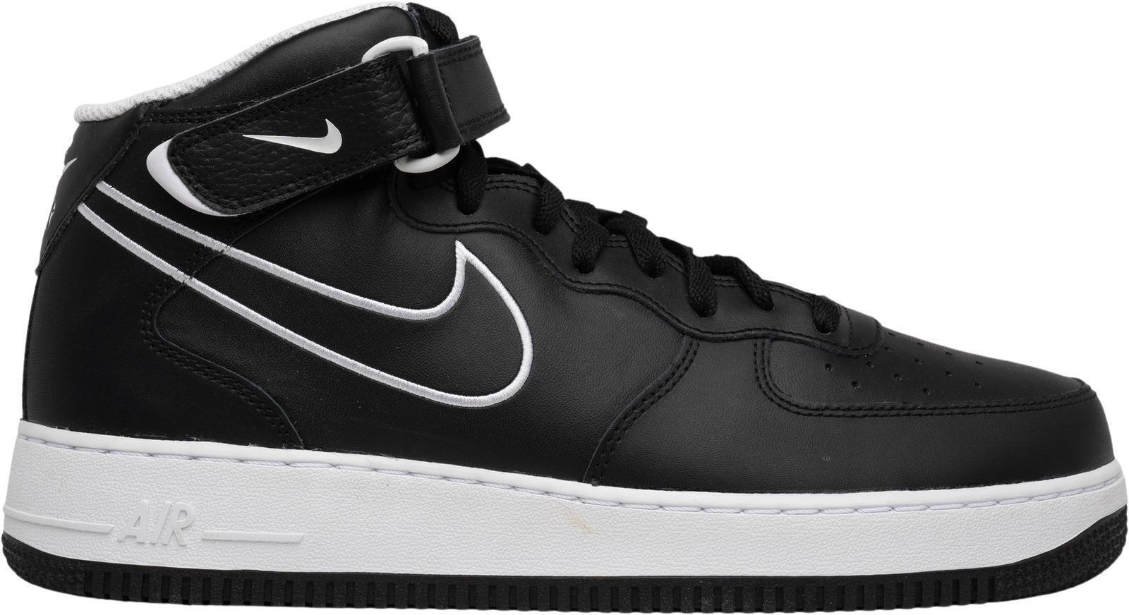 Nike Air Force 1 '07 Leather Mid Black White for Sale Nike Air Force 1 '07 Leather Mid Black White for Sale