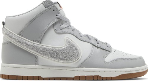 [DR8805-003] Мужские кроссовки Nike Dunk High University Chenille Swoosh Light Smoke Grey