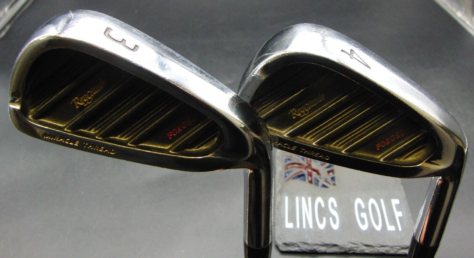 Set of 2 x Bridgestone Miracle Thread Forged 3 & 4 Irons Regular Graphite Shafts Set of 2 x Bridgestone Miracle Thread Forged 3 & 4 Irons Regular Graphite Shafts