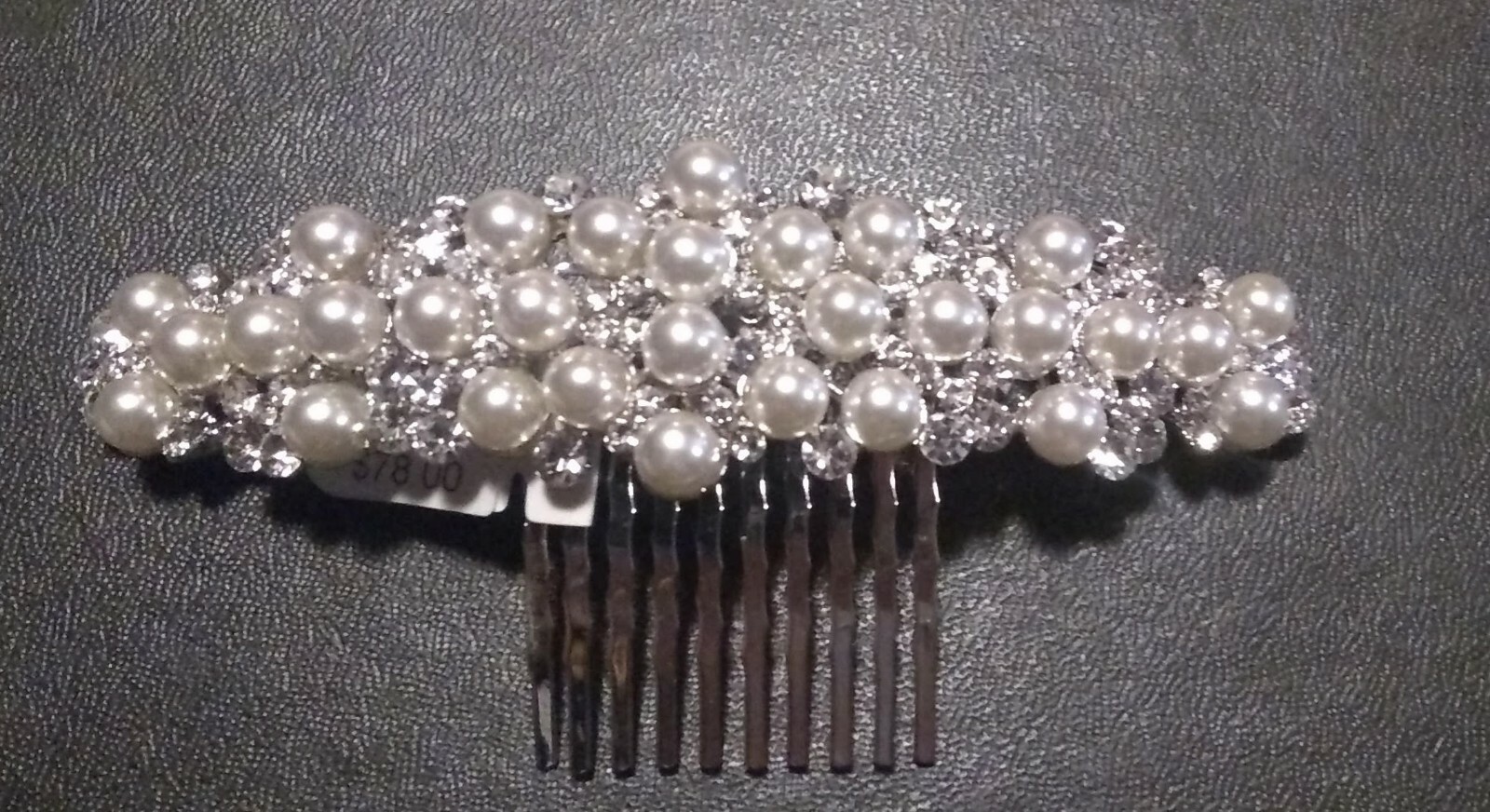 Swarovski Crystals & Pearls Bridal Prom Head Piece Hair Comb $78.00
