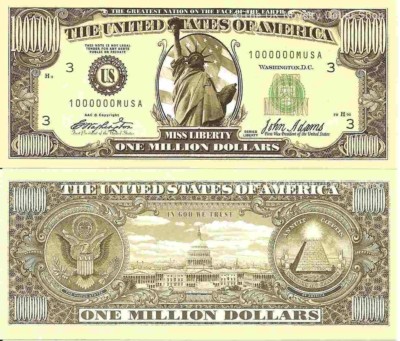 billlie ション サインポラ Zillion Dollar Bill FAKE MONEY Novelty Play Cash 1Z