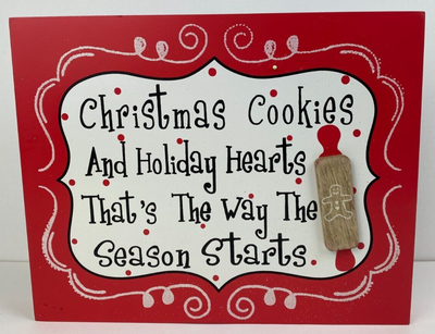 Christmas Baking Wooden Sign Plaque Hobby Lobby Holiday Red