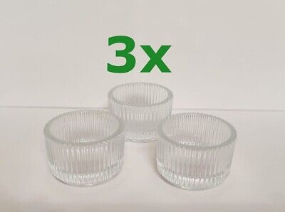 Ikea FINSMAK Teelichthalter ,Kerzenhalter, Klarglas 3.5 cm 3er,5er,10er,18er Set